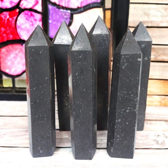 Huge 1.7 LB. 8.7” ELITE Shungite EMF Ultimate Protection Obelisk Towers - Picture 2 of 5
